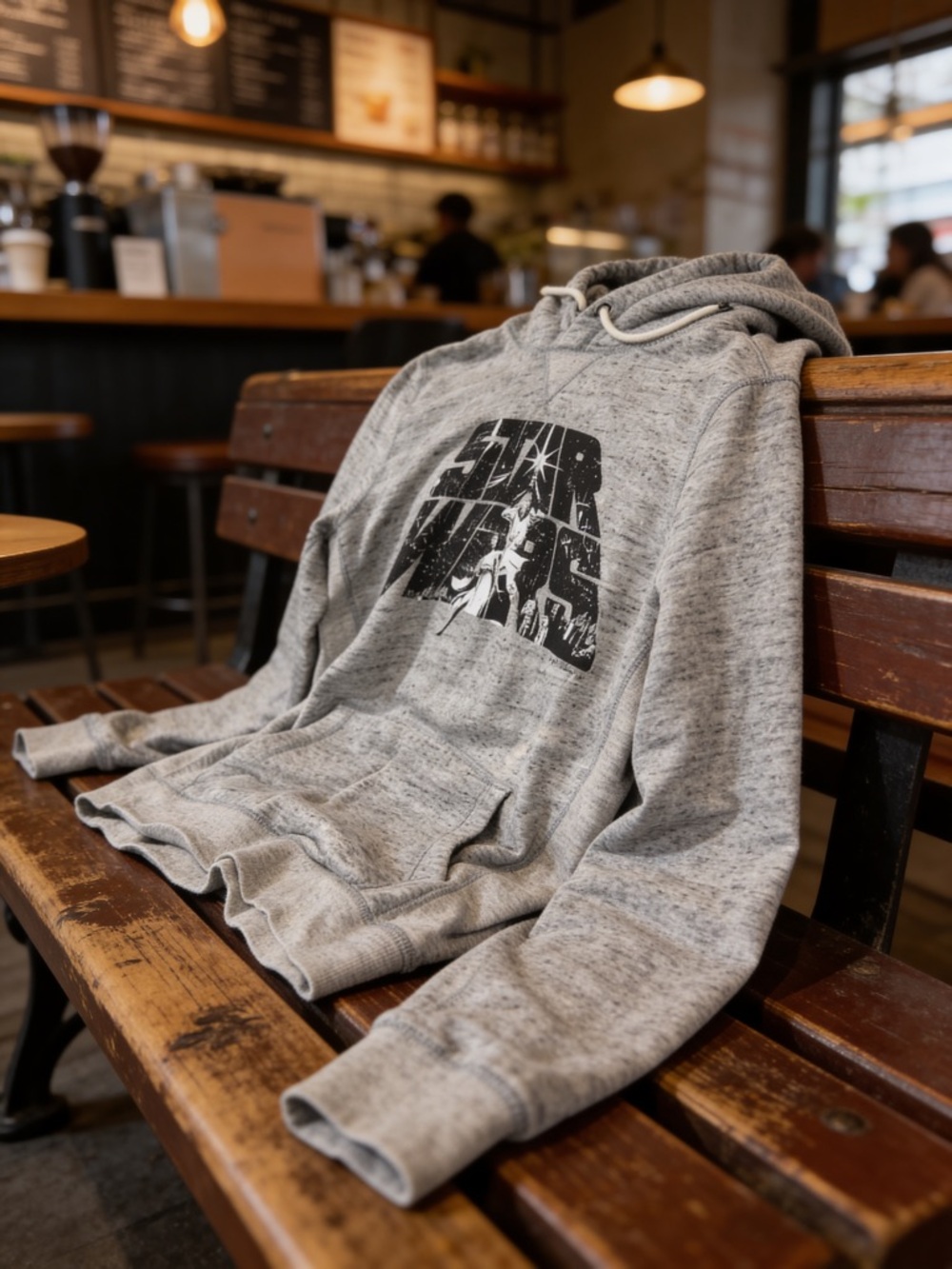 Abercrombie & Fitch Gray Star Wars Graphic Zip-Up Sweater